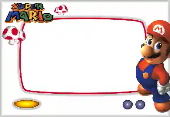 Kesan foto daripada kategori Pelbagai kanak-kanak № 128614. Tulisan pada bingkai: Super Mario