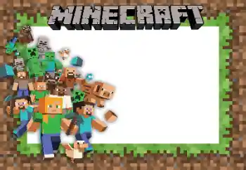 Kesan foto daripada kategori Pelbagai kanak-kanak № 143805. Tulisan pada bingkai: Minecraft