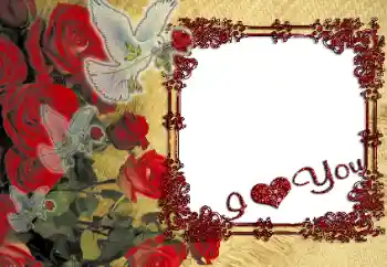 Kesan foto daripada kategori Bingkai untuk pasangan bercinta № 10836. Tulisan pada bingkai: I love you!