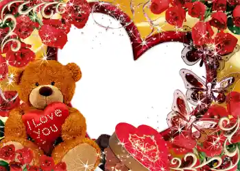 Kesan foto daripada kategori Bingkai untuk pasangan bercinta № 1281. Tulisan pada bingkai: I love you!