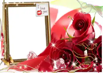 Kesan foto daripada kategori Bingkai untuk pasangan bercinta № 1282. Tulisan pada bingkai: I love you!