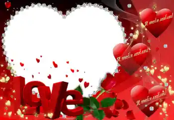 Kesan foto daripada kategori Bingkai untuk pasangan bercinta № 45951. Tulisan pada bingkai: Love. Я тебя люблю!