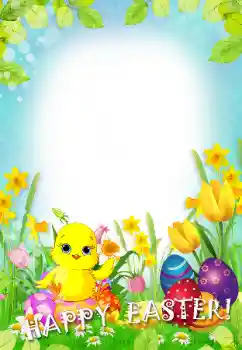 Kesan foto daripada kategori Kad ucapan Easter № 124297. Tulisan pada bingkai: Selamat Hari Easter!