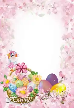 Kesan foto daripada kategori Kad ucapan Easter № 124299. Tulisan pada bingkai: Selamat Hari Easter!