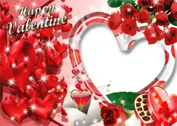Kesan foto daripada kategori Kad ucapan Hari Valentine № 1432. Tulisan pada bingkai: Selamat Hari Valentine!