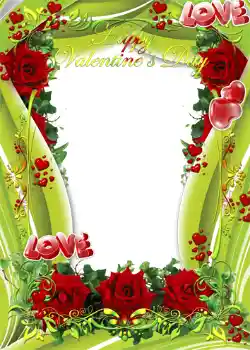 Kesan foto daripada kategori Kad ucapan Hari Valentine № 1437. Tulisan pada bingkai: Selamat Hari Valentine!